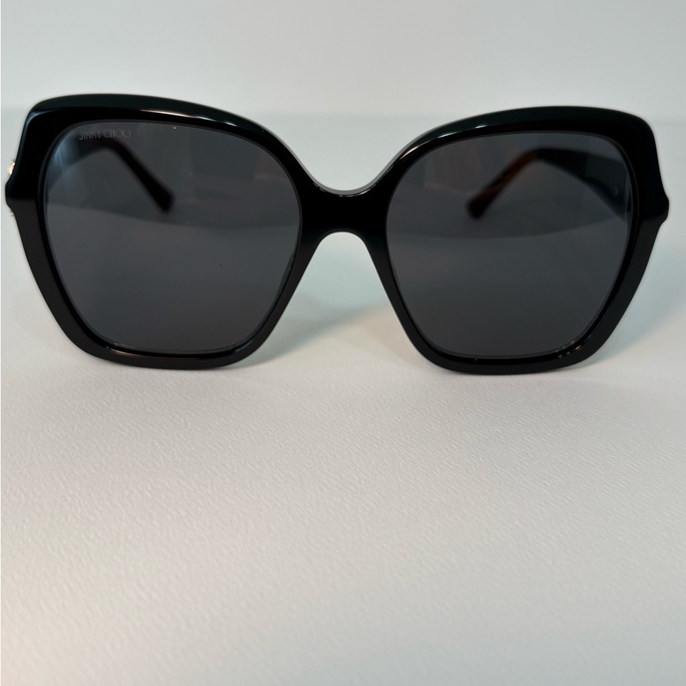 Jimmy Choo Manon Shiny Black Sunglasses Women’s - Picture 6 of 13